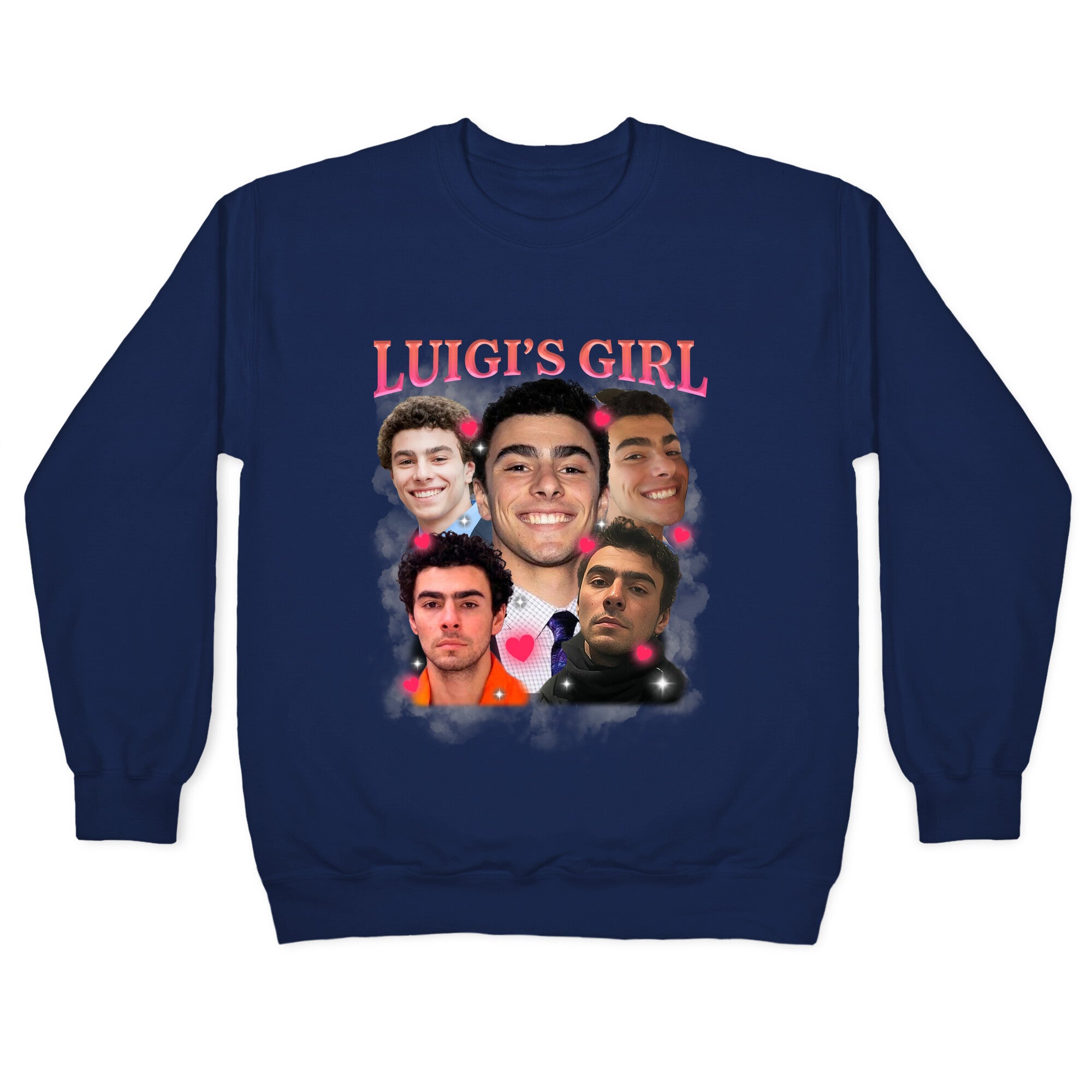 Luigis Girl Mangione Valentines Day Crewneck Sweatshirt